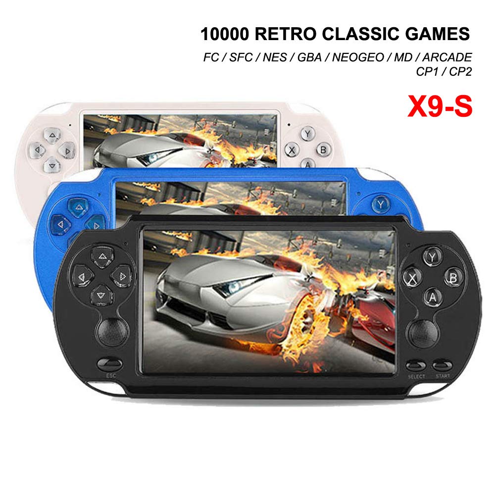 QDay Handheld X9S Retro Game Console. 5inch 16G Builtin