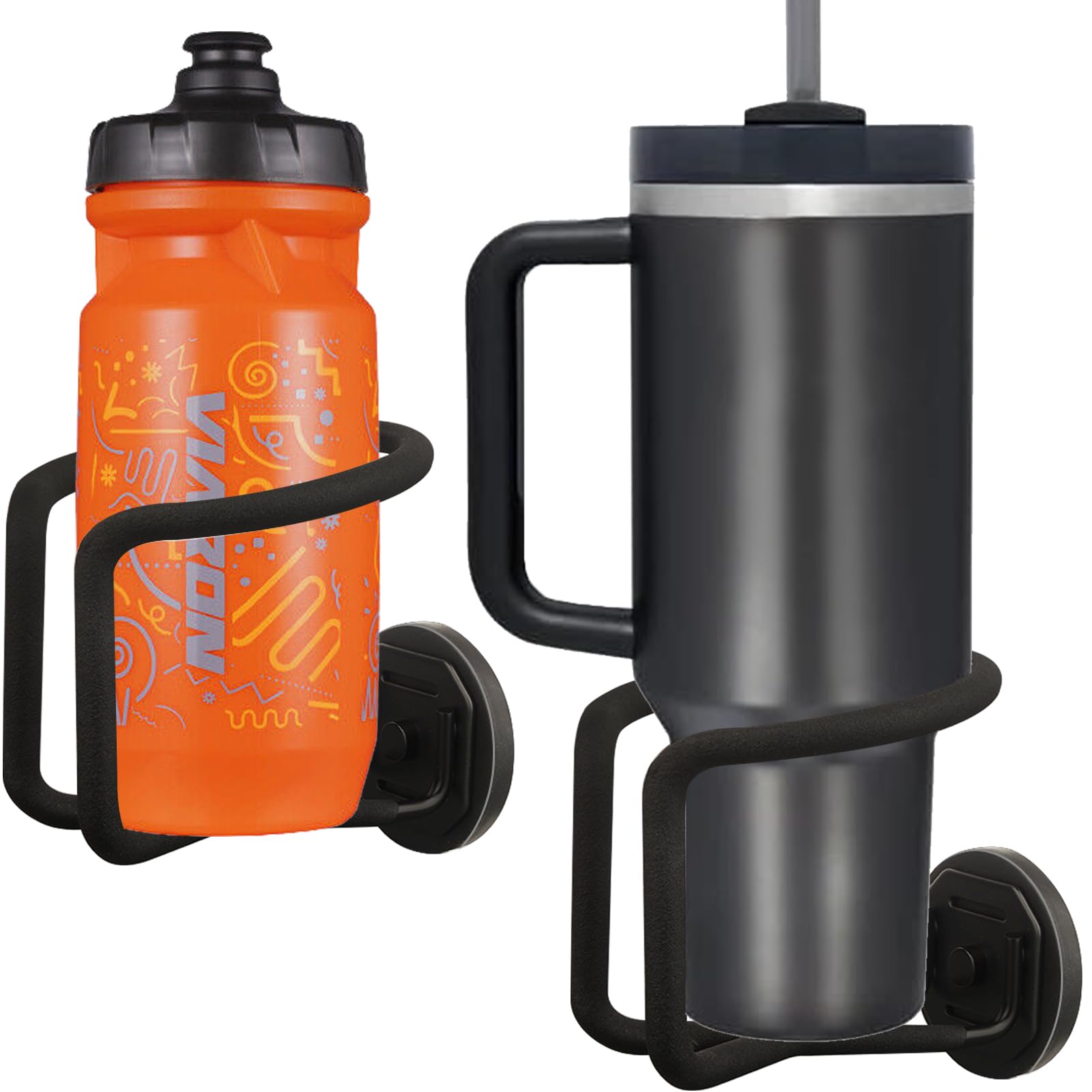 Magnetic Cup Holder Heavy Duty, 2 Pack Horizontal Magnetic Drink Holder, Magnet Truck Cup Holders, Strong Magnet Mount Water Bottle Holders for Tractor Fridge Yacht RV Forklifts Bus on Metal Surface
