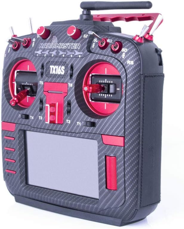 Gеt Sресіаl Prісе RadioMaster TX16S Hall Sensor Gimbals 16CH Radio Transmitter Multi-Protocol OpenTX Remote Controller(Mode 2) (MAX Carbon Fiber Edition, Red)
