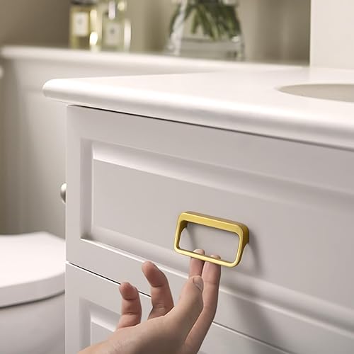 Miniatura 10 de Goo-Ki - Agarraderas color latón antiguo con agujero central de 5 pulgadas, fabricadas con aleación de zinc, estilo retro, para cajones, armario,