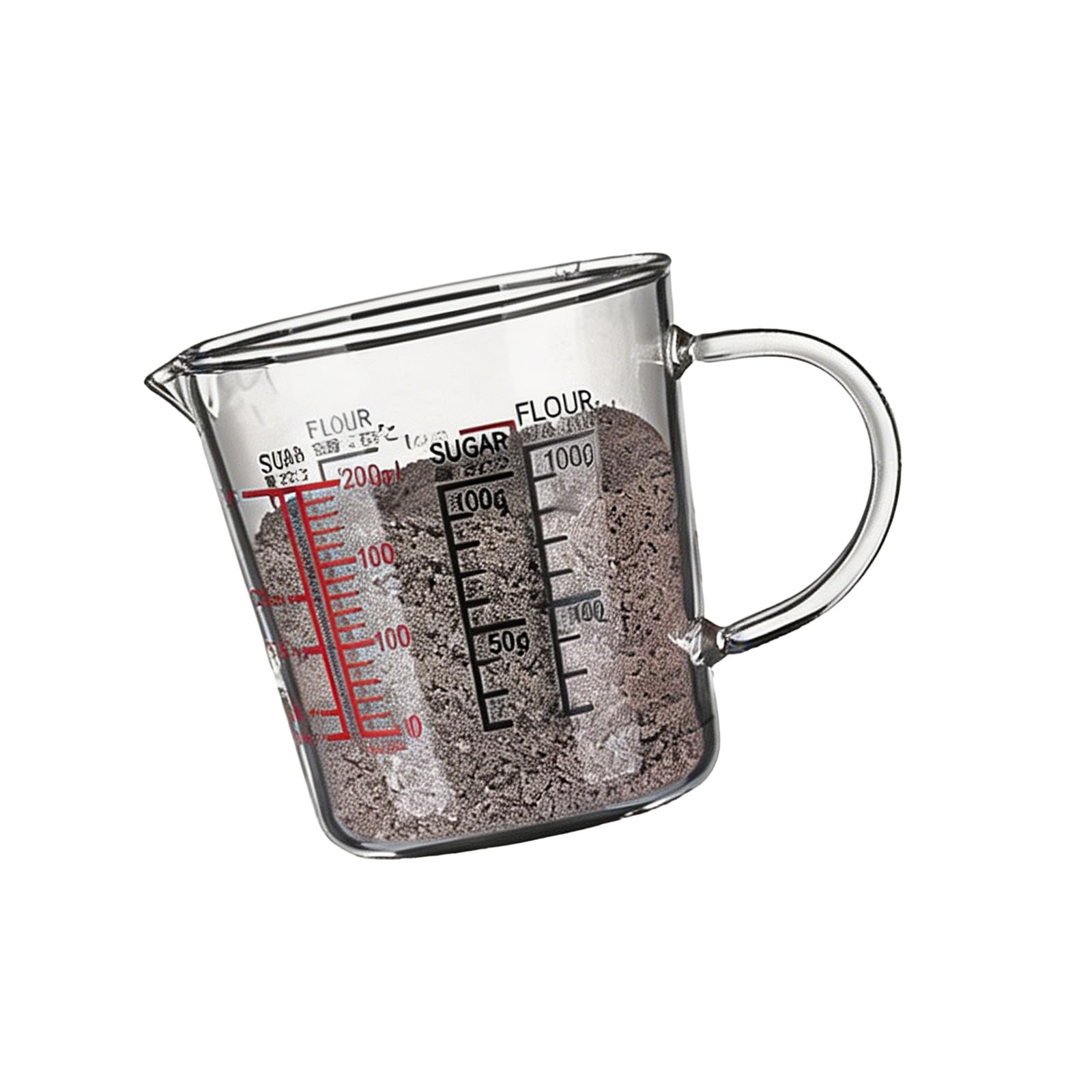 PANGBOER Premium Borosilicate Glass Measuring Cup Microwave Safe Clear Scale Baking Cooking Kitchen Measuring Cup with Scale