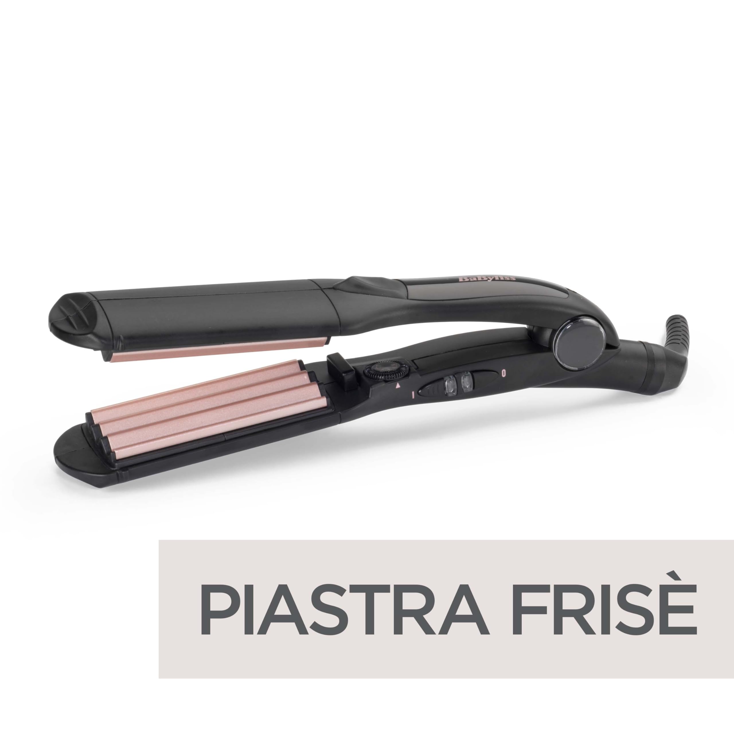 BaByliss Piastra frisè, Tourmaline Ceramic, 10 temperature fino a 210°C, nero, 2165CE