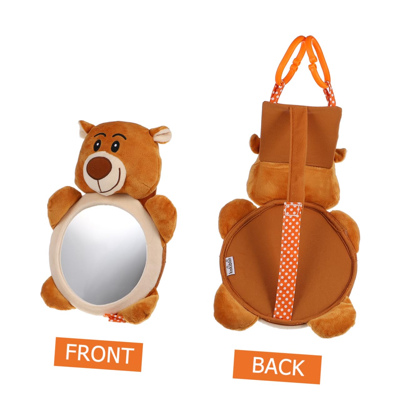 BESTonZON Acrylic Rear View Mirror Bear Shape Back Observation Safety Blind Spot Mirror