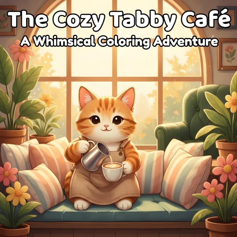 The Cozy Tabby Café: A Whimsical Coloring Adventure: Dreamy Scenes of Baking Cats, Helpful Bunnies, and Sunlit Nooks for Stress Relief and Relaxation (Cozy Cat Café)