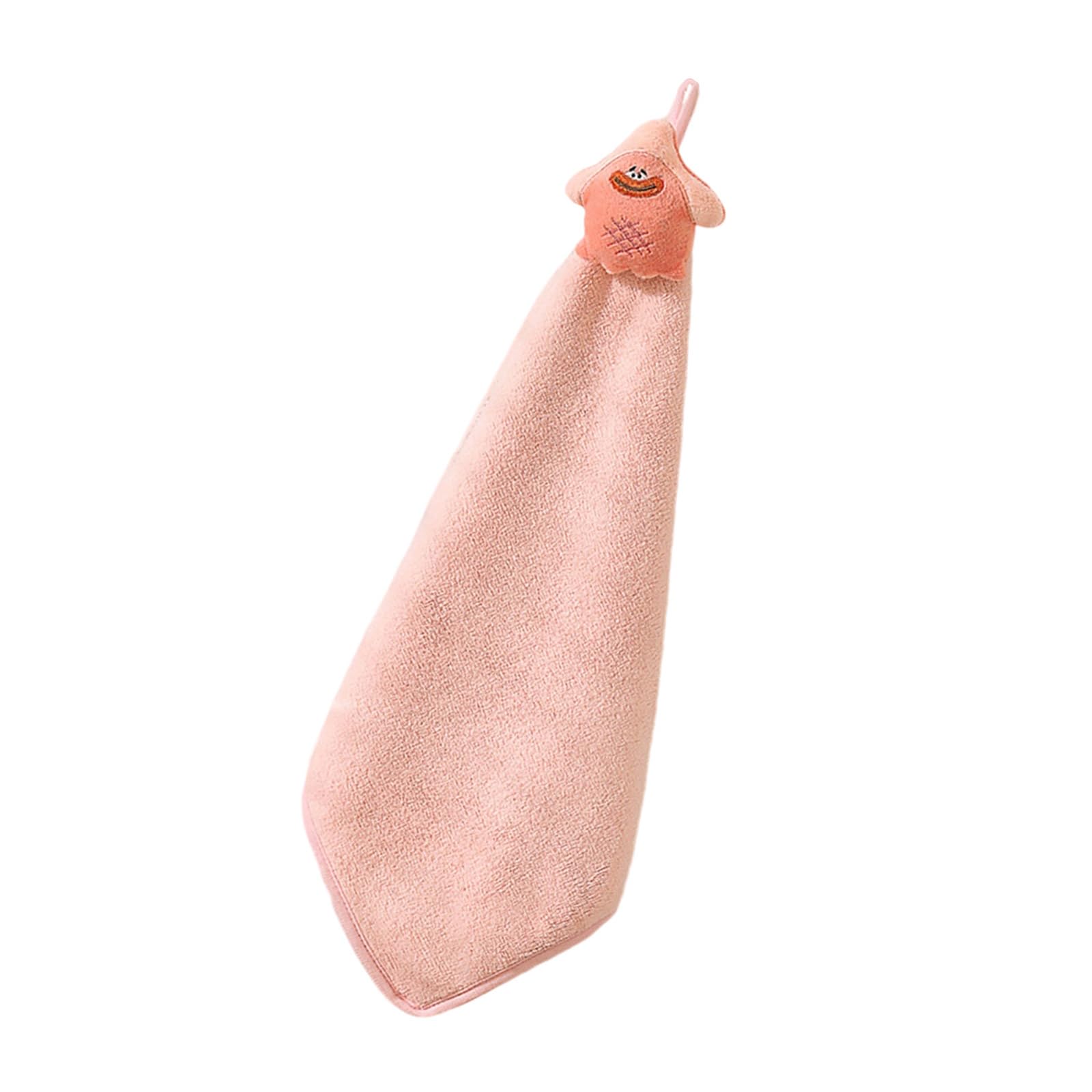 YROHGKPN Adorable Funny Themed Corals Velvets Hanging Towel, High Absorbency Small Towel for Home and Bathroom Use Absorbent Humorous Hand Towels
