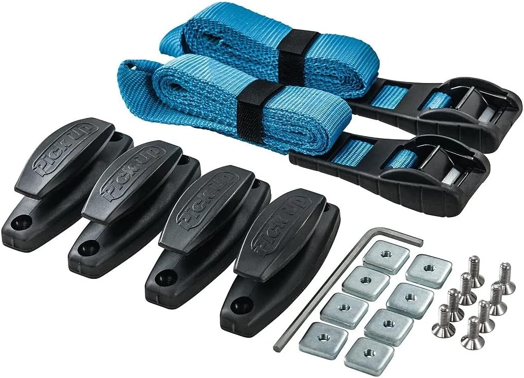 Rhino Rack Pioneer Platform Cam Buckle Pick Up Kit, Easy Use & Installation, for All Vehicles; 4WD, Pick Up Trucks, SUV's, Wagon's, Sedan's; Low Profile, Tie Down Straps & Hardware Included