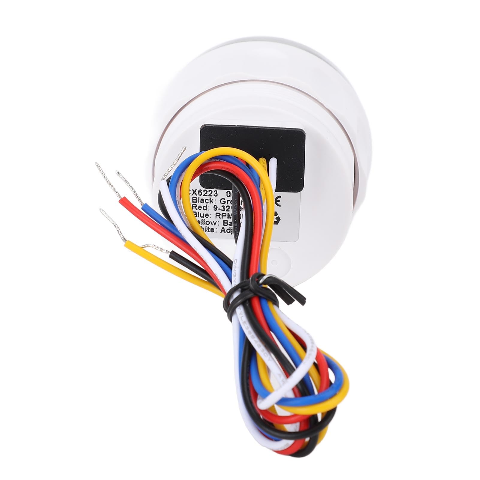 Conta Giri Universale, Tachimetro Elettromeccanico con Display Retroilluminato 52mm 0-3000 Giri/min per Camion, Barche, Motori, Veicoli a Benzina (Quadrante Nero Lunetta Argento)
