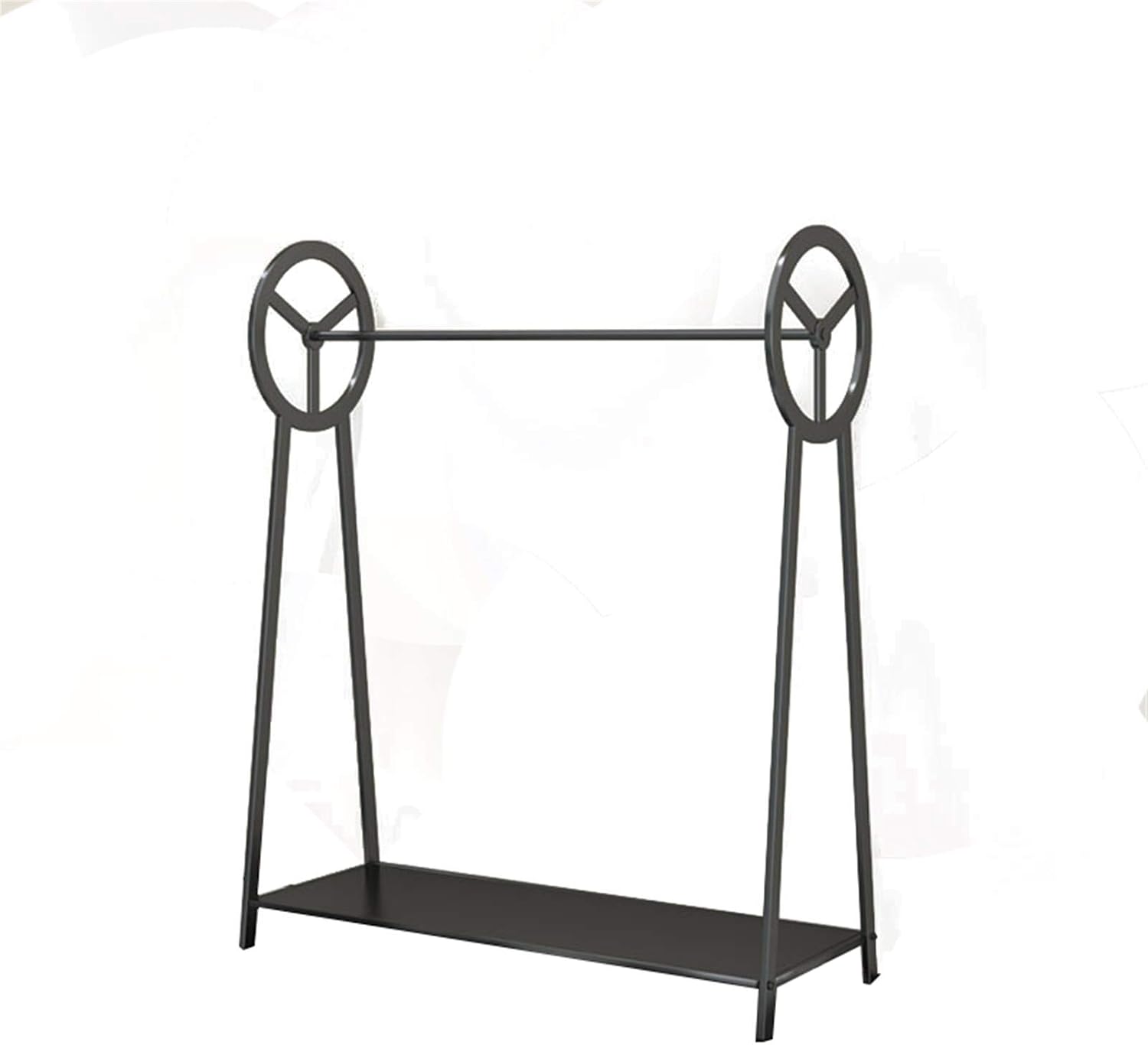 Freestanding Coat Rail,Creative Coat Pipe Shelf with Storage Rack for Dresses,Shoes,Dolls,Toys,Iron Frame Coat Hanger for Children's Bedroom,Clothes Store(Size:137 * 116CM,Color:C) (B 137*116CM)