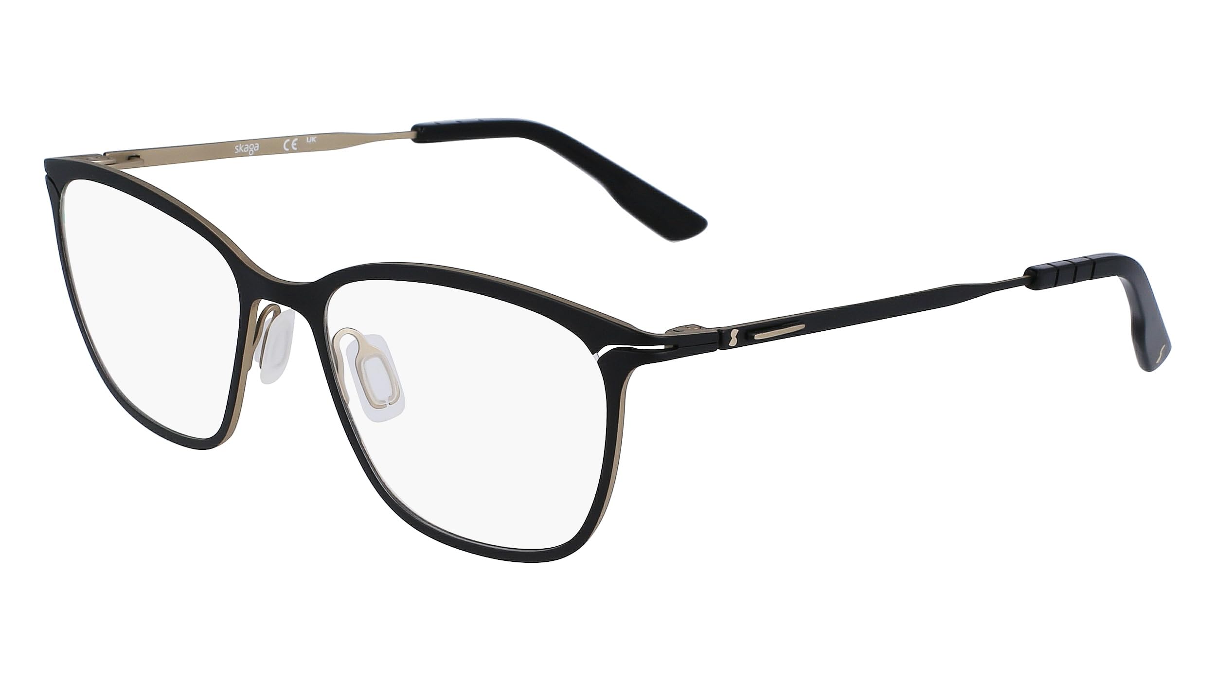 New Skaga SK 3030 001 Black LYSEKIL Titanium Eyeglasses 52/18/140 New Skaga Titanium Eyeglasses SK3023 Medvetenhet Black 55-18  main image 2