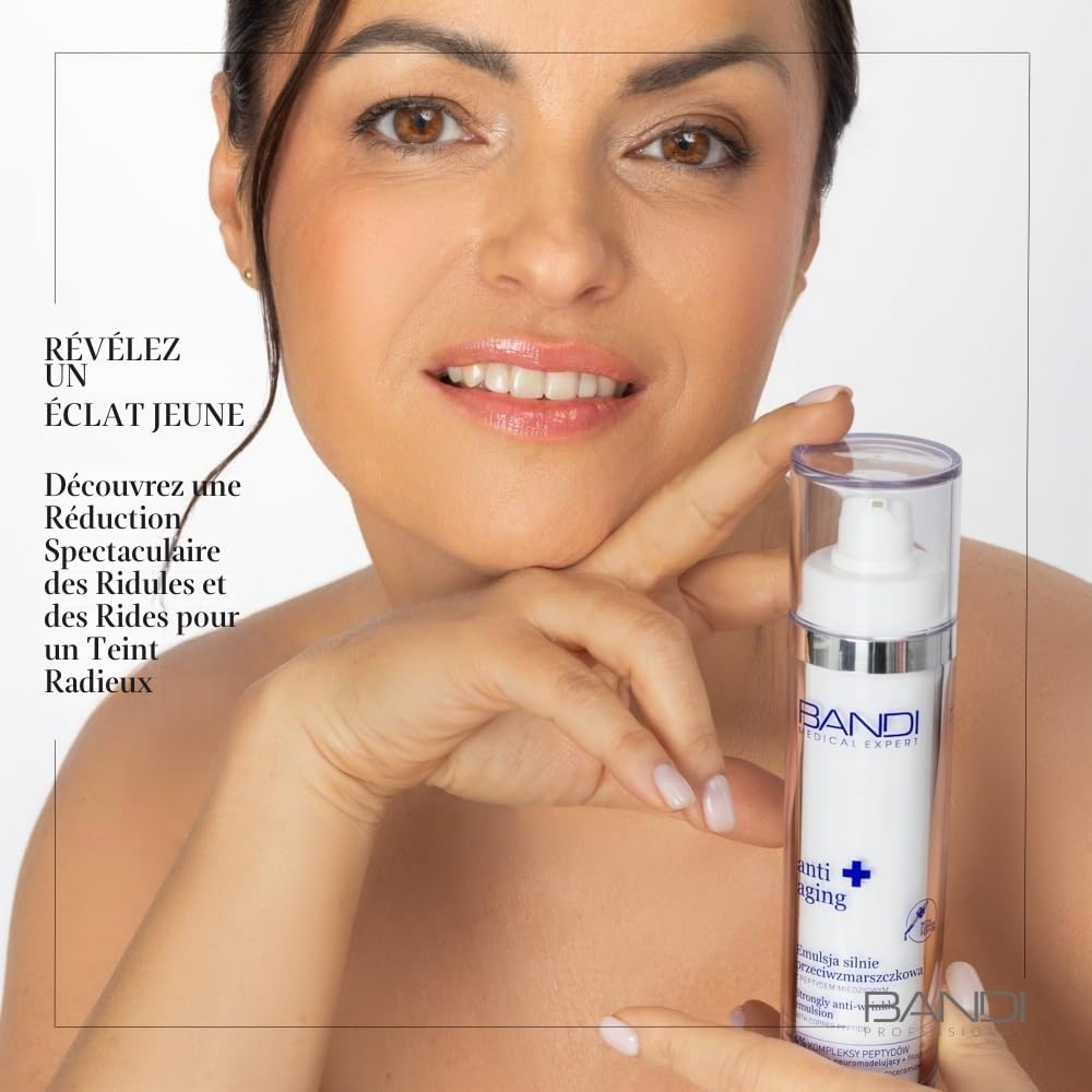 Bandi Émulsion Anti-Rides Renforçante au Peptide de Cuivre Soin de Nuit Hydratant Crème Raffermissante Sérum Peptide Cuivre Hydratation Peau 50ml