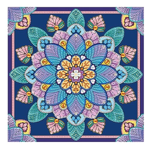 DCIDBEI Pinturas de Diamantes con Brillo y Diamantes de Imitación Mandala Especiales 30x30cm Pintura por Números Mandala Diamond Painting Mandala Bordado Punto de Cruz Mandala Lienzo
