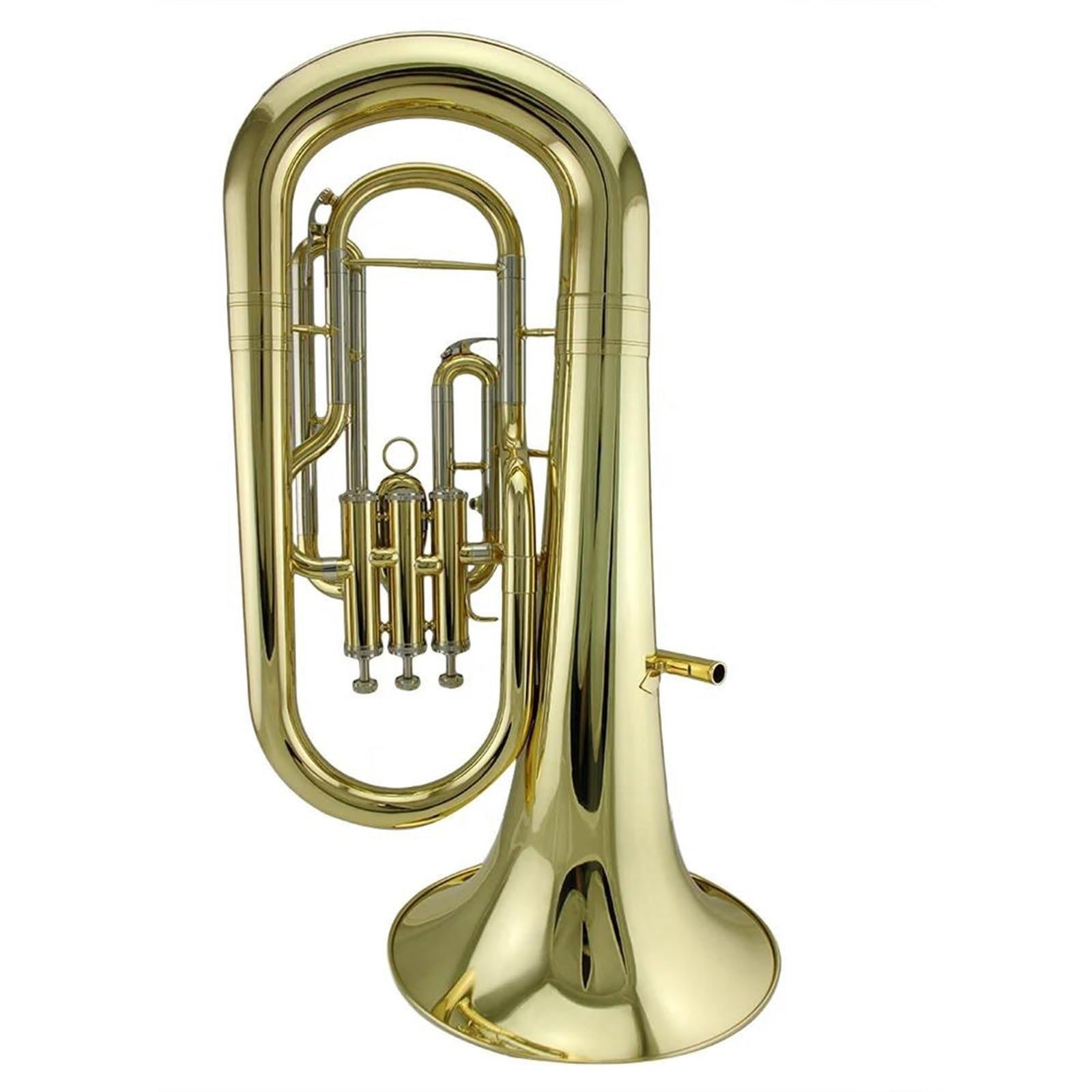 Euphonium Débutant Branches D'embouchure En Bronze Phosphoreux Plaqué Or Tuyaux D'accord En Cupronickel Et Euphonium À Trois Pistons