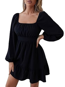 Corally swim ブラックpuff sleeve long dress Corally swim ブラックpuff sleeve long dress