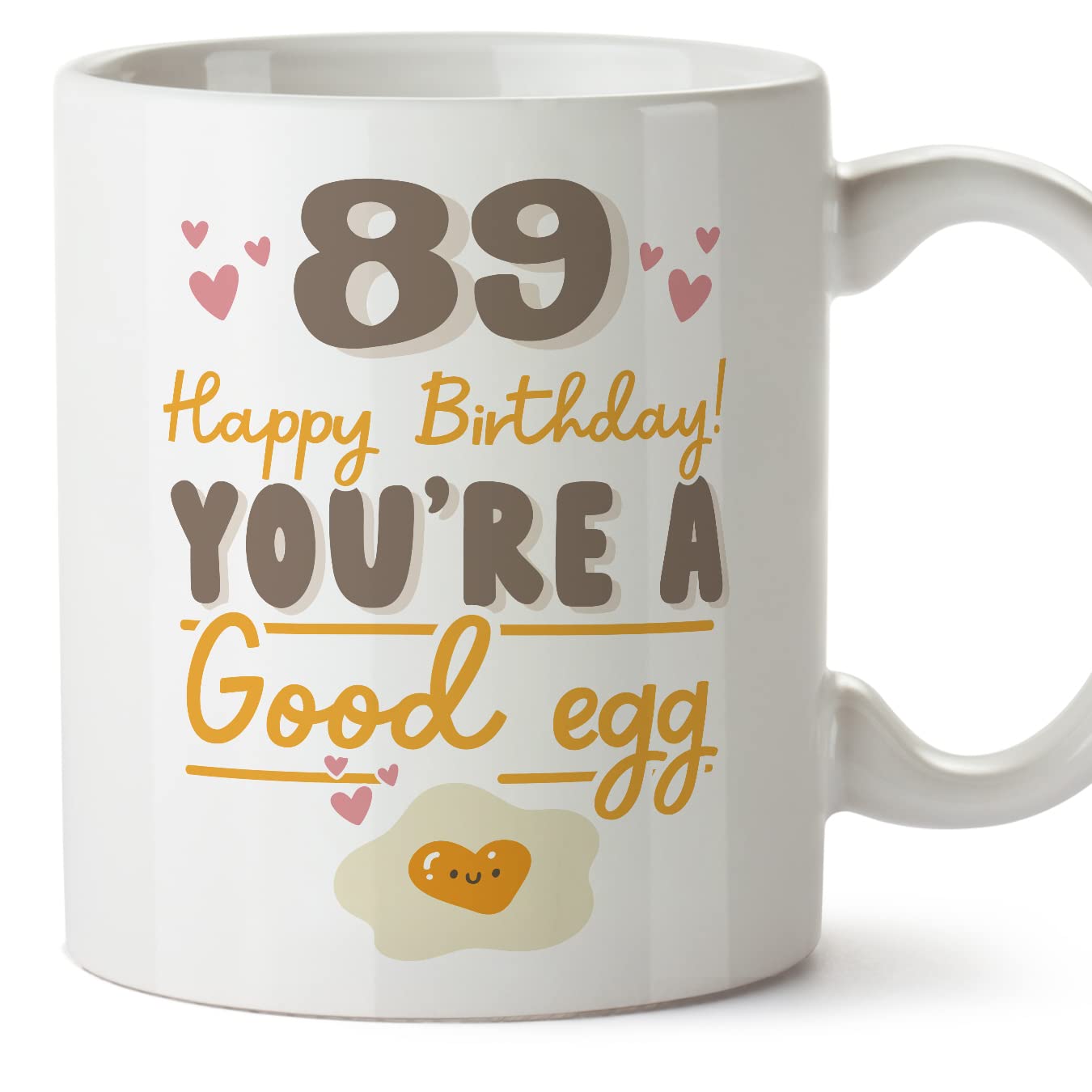 MUGFFINS 89 Birthday Mug - in English - Happy Birthday You're a Good Egg - Funny Anniversary Present - 11 oz — image 1