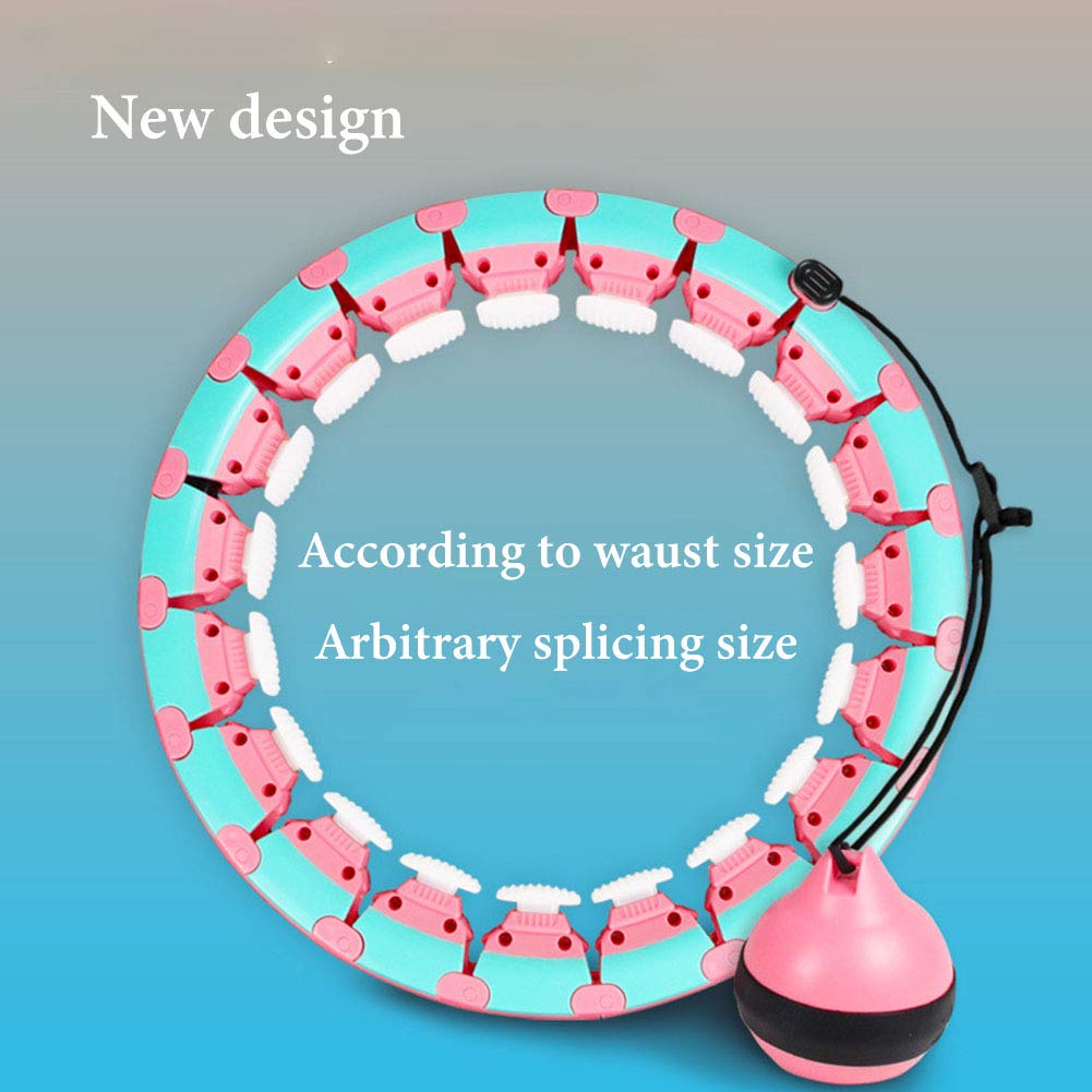 Smart Hula Hoop, non rilascia mai Hula Hoop, i principianti per adulti possono aumentare la bellezza del fitness dell'addome, della perdita peso del fitness massaggio, delle sessioni rimovibili 20/24