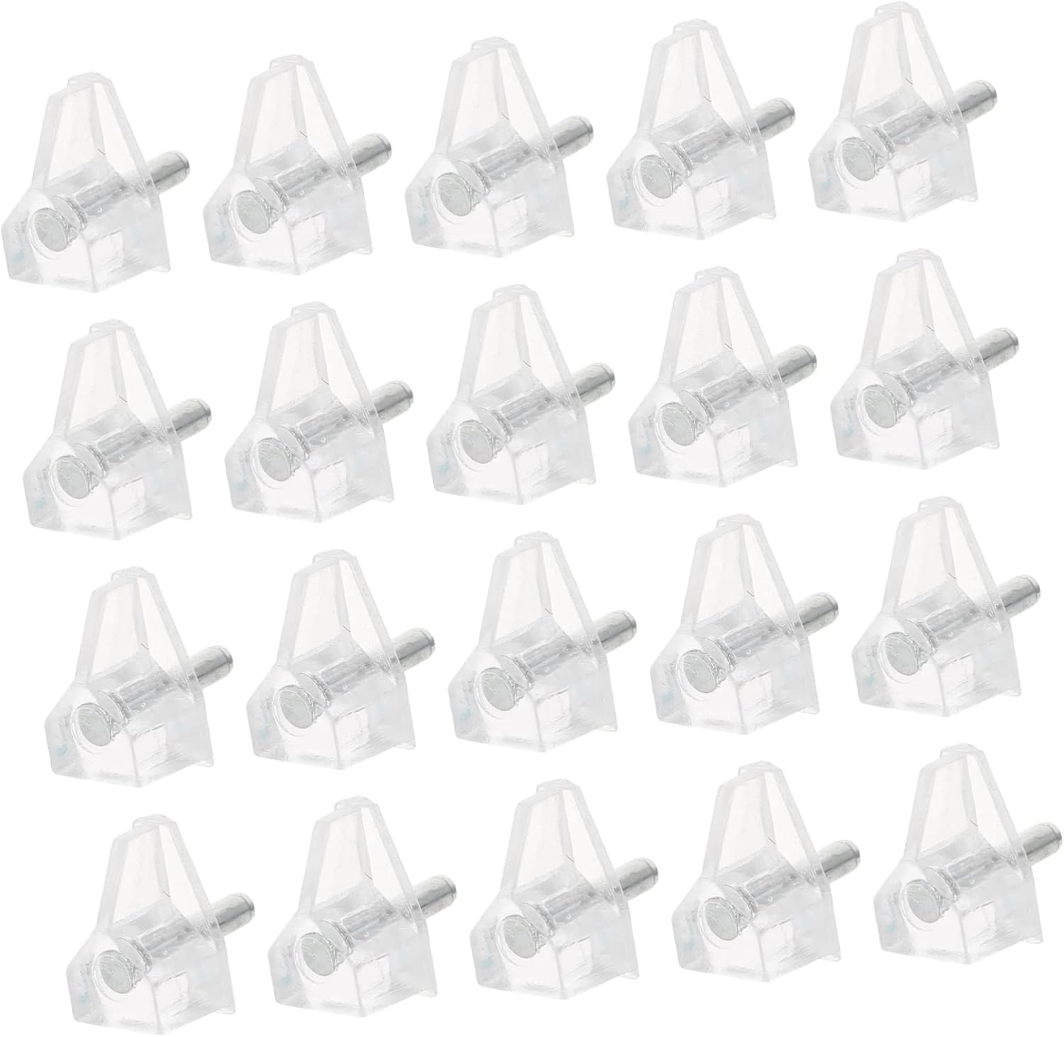 20pcs Transparent Plastic Shelf Support Pegs 3MM for Cabinets and Bookshelves Durable Shelf Bracket Pegs for Organizing and Supporting Shelves Home or Office