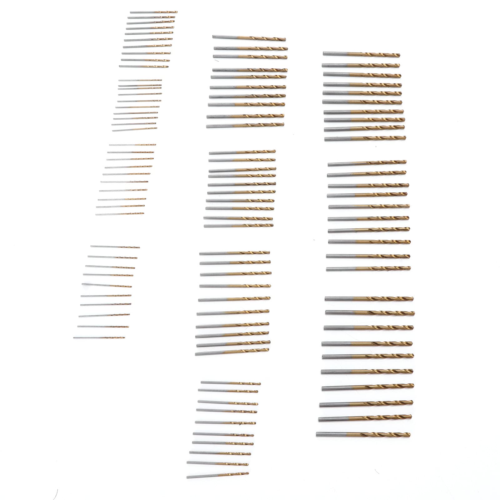 ANKROYU 100PCS Twist Drill Bit Set, High Speed Steel Hole Open Drill Bit, Wear Resistance Hole Open Supplies, High Durability Drill Bits for Wood