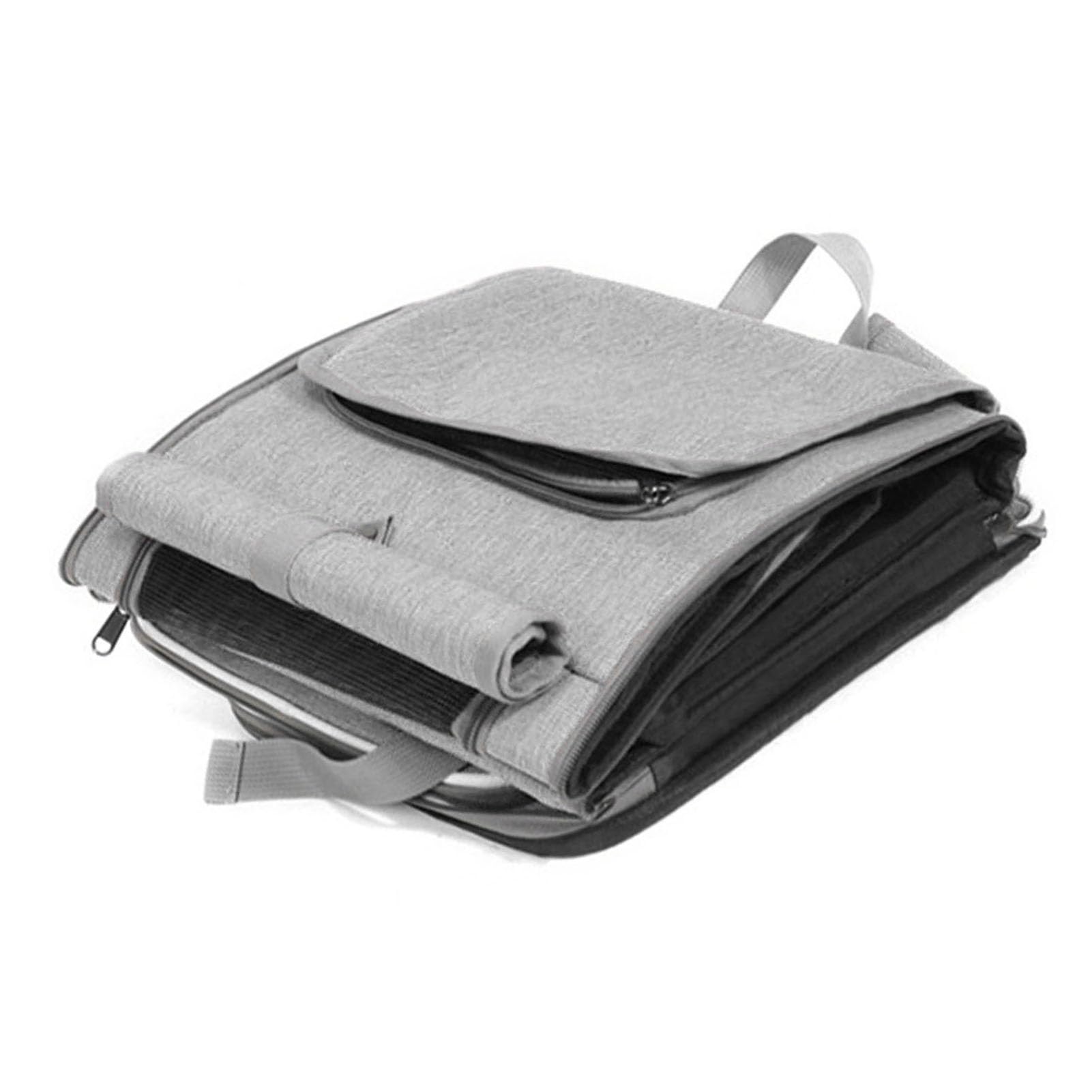 Cestino per Cani da Bici Fino a 8 Kg di Peso 4 Porte, 4 Mesh, Design Morbido Zaino Porta Animali da Bici con Finestre Robusta Struttura in Metallo Tessuto Oxford Resistente (GREY)