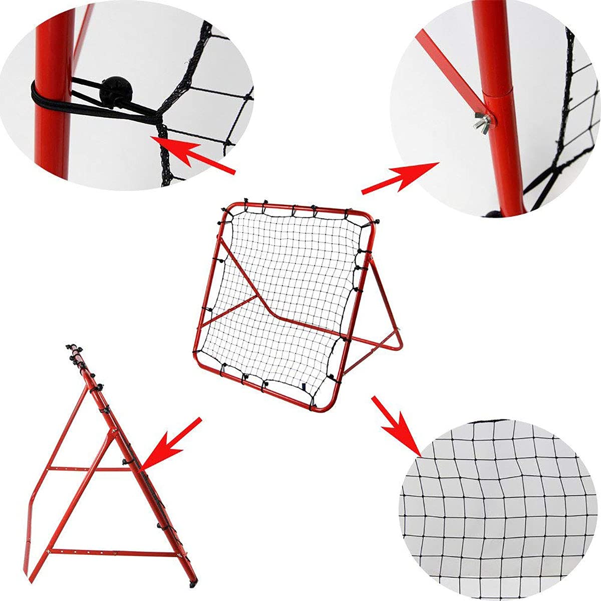 Rete di Rimbalzo da Calcio 39''x40'' con 2 reti Rete di Rimbalzo da Calcio Regolabile Perfetta per Bambini, Adolescenti e Tutte Le età Allenamento di Calcio