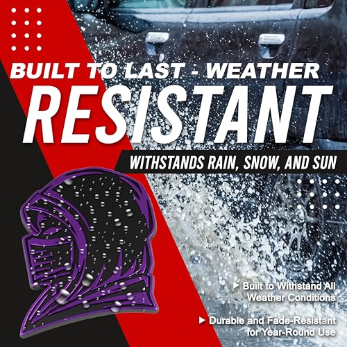 Image of Ninja Emblem, Custom 3D Car Badge - Universal Exterior Accessories for Car, Truck, SUV, Motorcycle (Set of 2) (Purple)