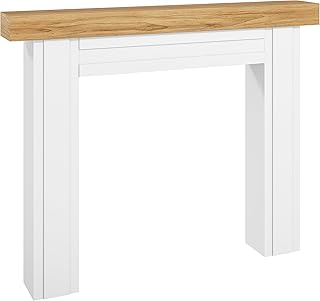 HOMCOM Modern Fireplace Mantel, Freestanding Fireplace Surround with Leg...