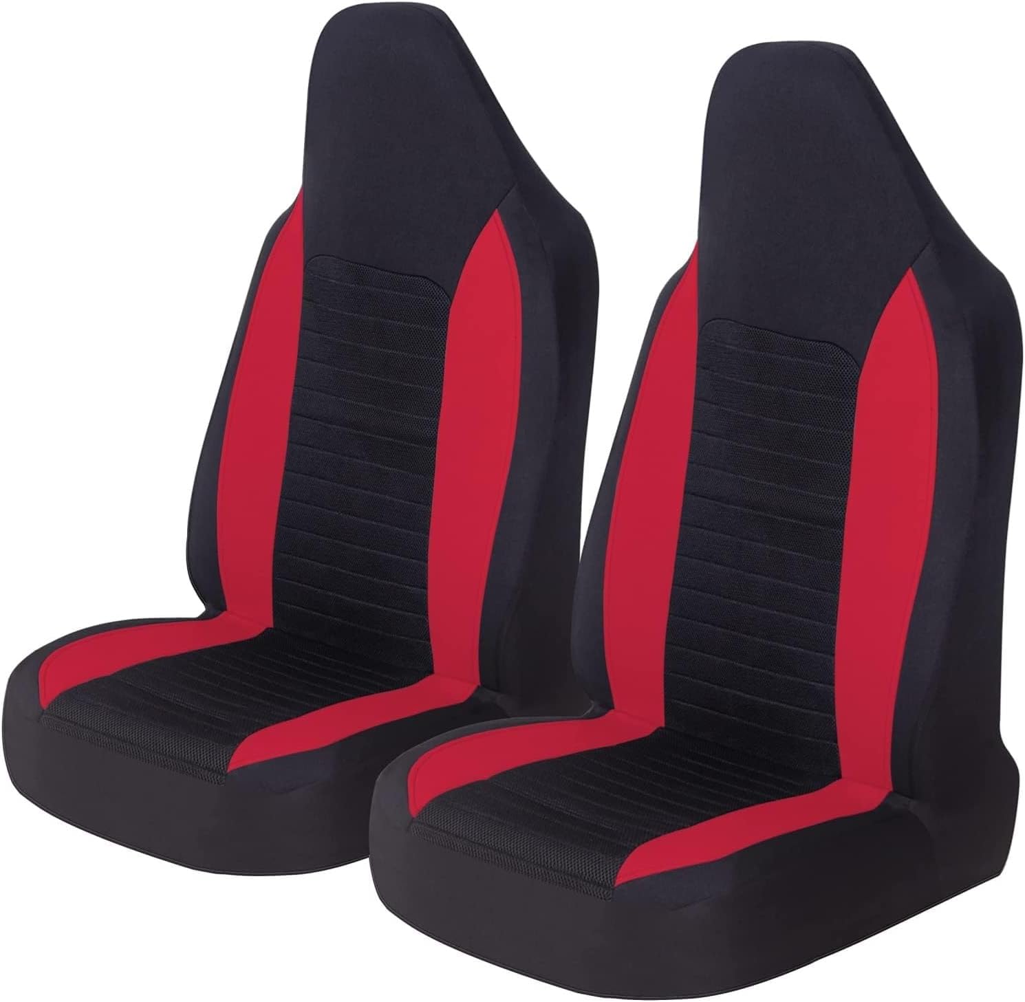 2PCS Breathable Car Seat Covers Front, for XT4 XT5 XT6, Bucket One-Piece Auto Front Seat Protectors Airbag Compatible, Auto Seat Cushions,A-Red