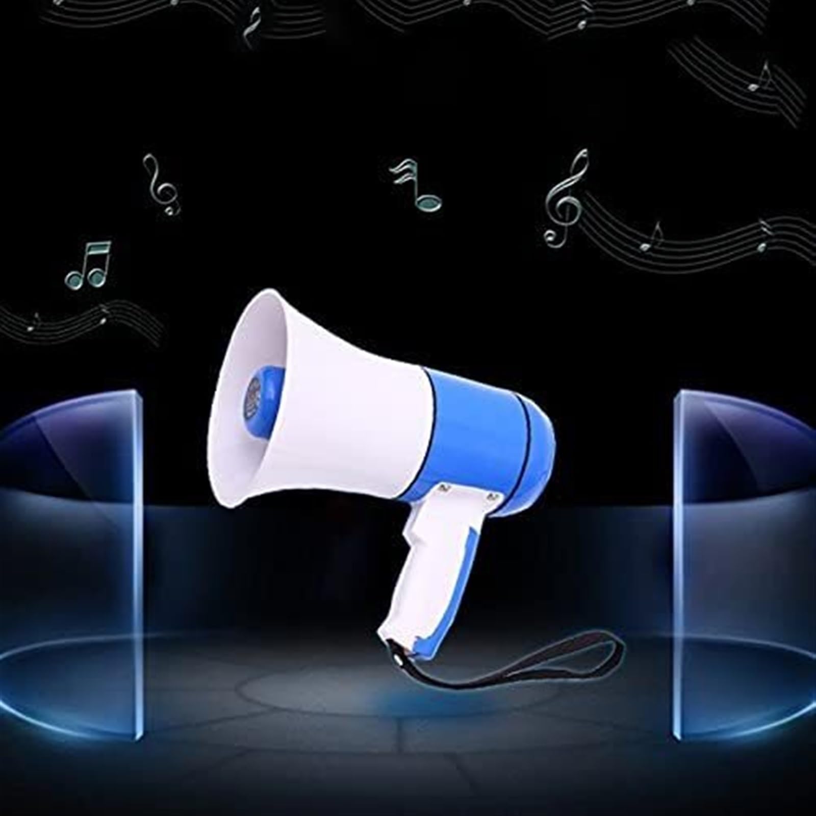 Megafono Altoparlante Altoparlante di Registrazione Megafono Portatile Ad Alta Potenza con Funzione Musicale Megafono Bullhorn