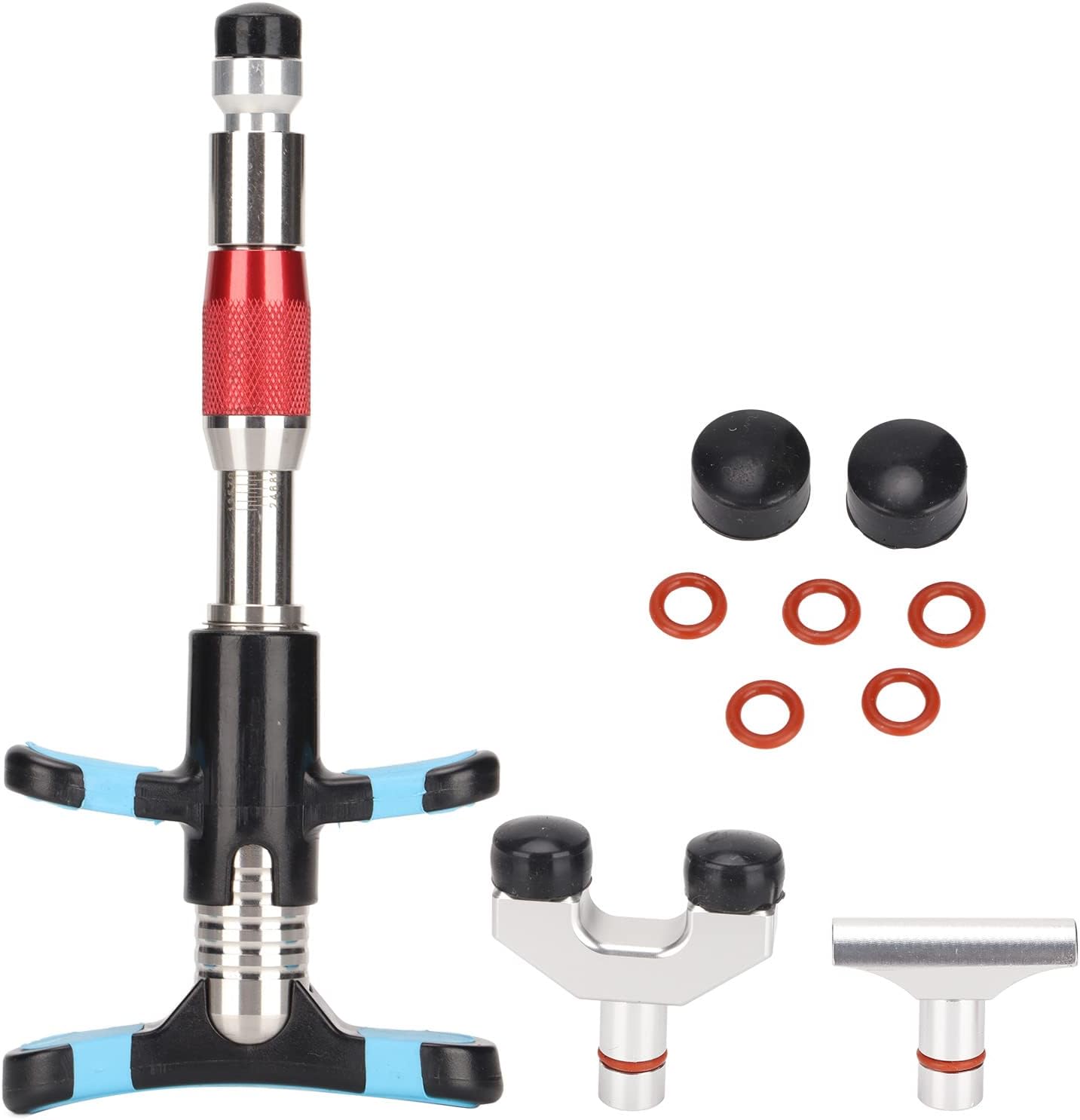 Manual Spine Chiropractic Adjustment Correction Tool, 10 Levels Force Spine Adjusting Massager with 3 Repaceable Massage Heads for Improve Joint Pain & Adjust Vertebration and Cervical Spondy (Red)