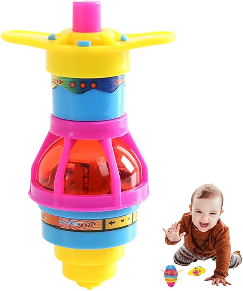 Amazon.co.jp: フラッシュ スピン トップのおもちゃ - ライト付きこま