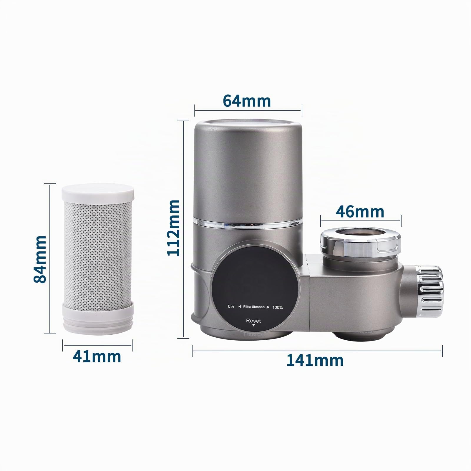 HOMELODY Filtre à eau robinet avec indicateur LED, filtre à eau potable pour la maison et la cuisine