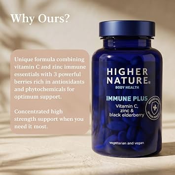 Higher Nature Immune Plus - Vitamin C with Zinc - 90 Tablets