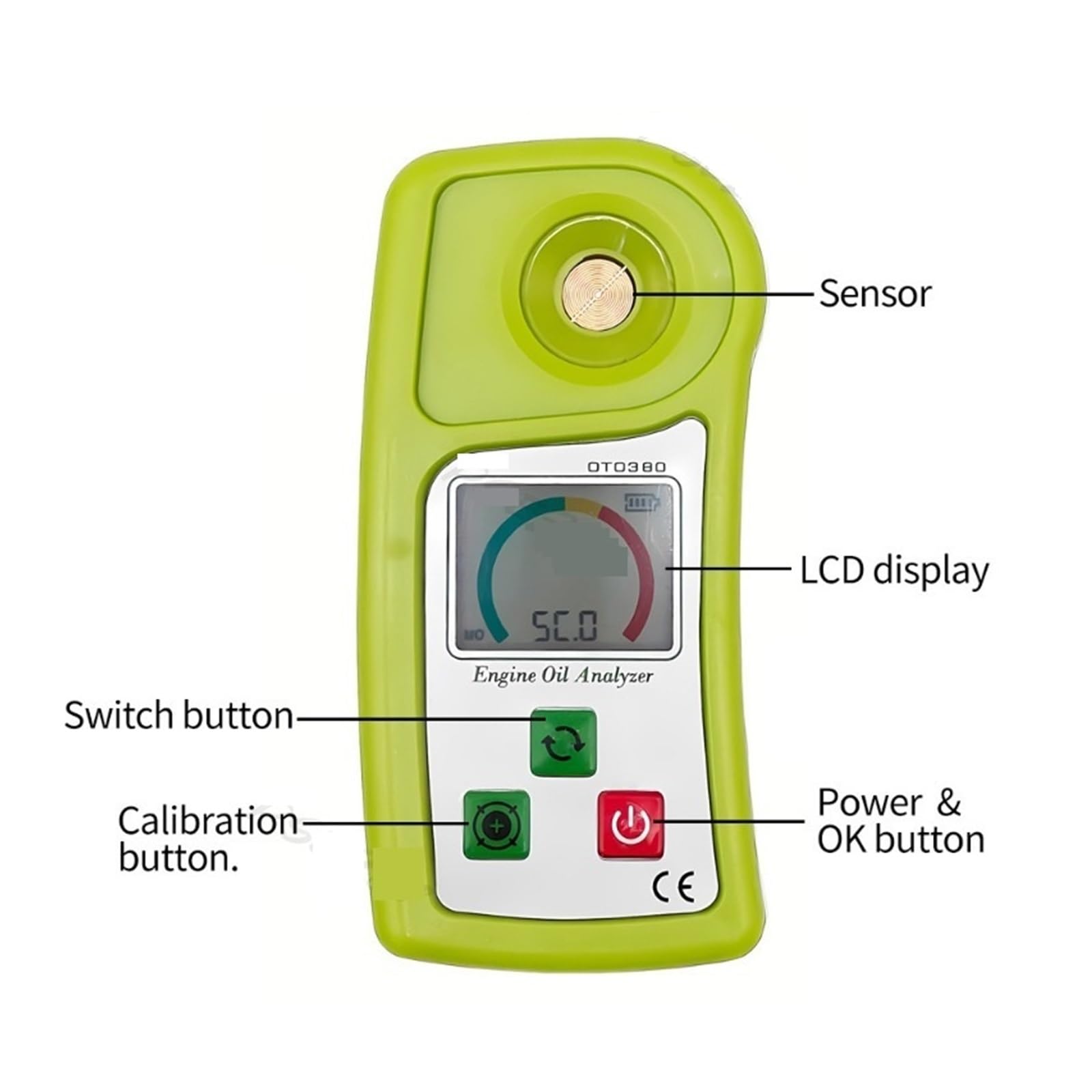 Tester Liquido Freni, Analizzatore di qualità 'Olio for Autoveicoli con Display Digitale Analizzatore di Olio Motore Tester di Olio Lubrificante