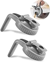 Vista 15 de Paquete de 2 tapas para frascos Mason de boca ancha en forma de V con asa, tapa con pico vertedor para frasco Mason con tapa abatible extendida