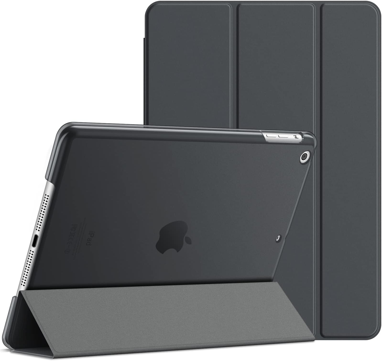 JETechCase for iPad Air 1st Edition (NOT for iPad Air 2/3/4/5), 9.7 Inch, Smart Cover with Auto Wake/Sleep (Dark Grey)