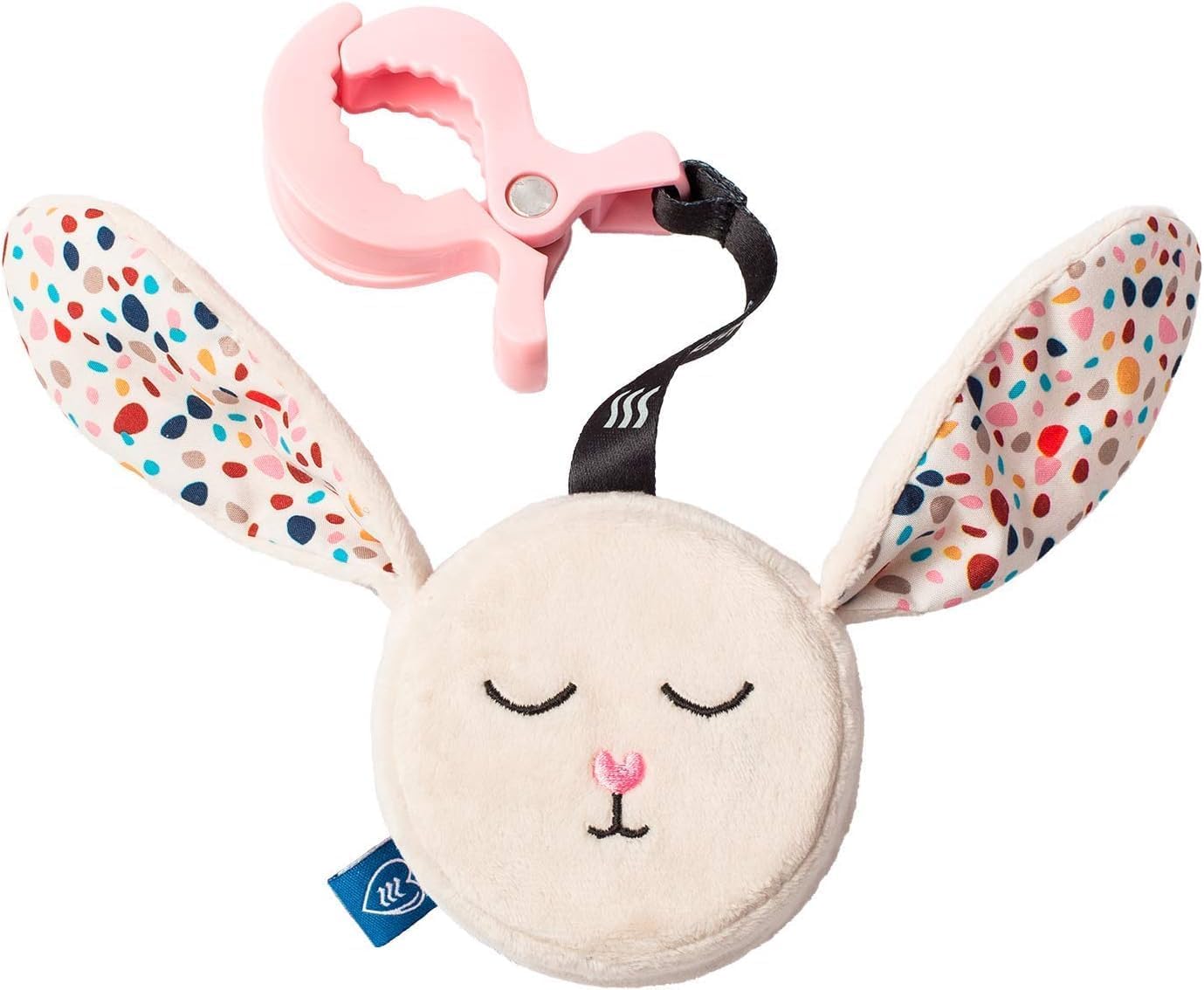 Whisbear Humming Bunny with Clip White | Pink Noise | Baby Sleep Aid | Baby Gifts | Baby Toys Newborn Baby Shower Gifts | Car Seat Toy | Pram Accessories Pram Toys | Baby Teddy | Baby Sleep Soother