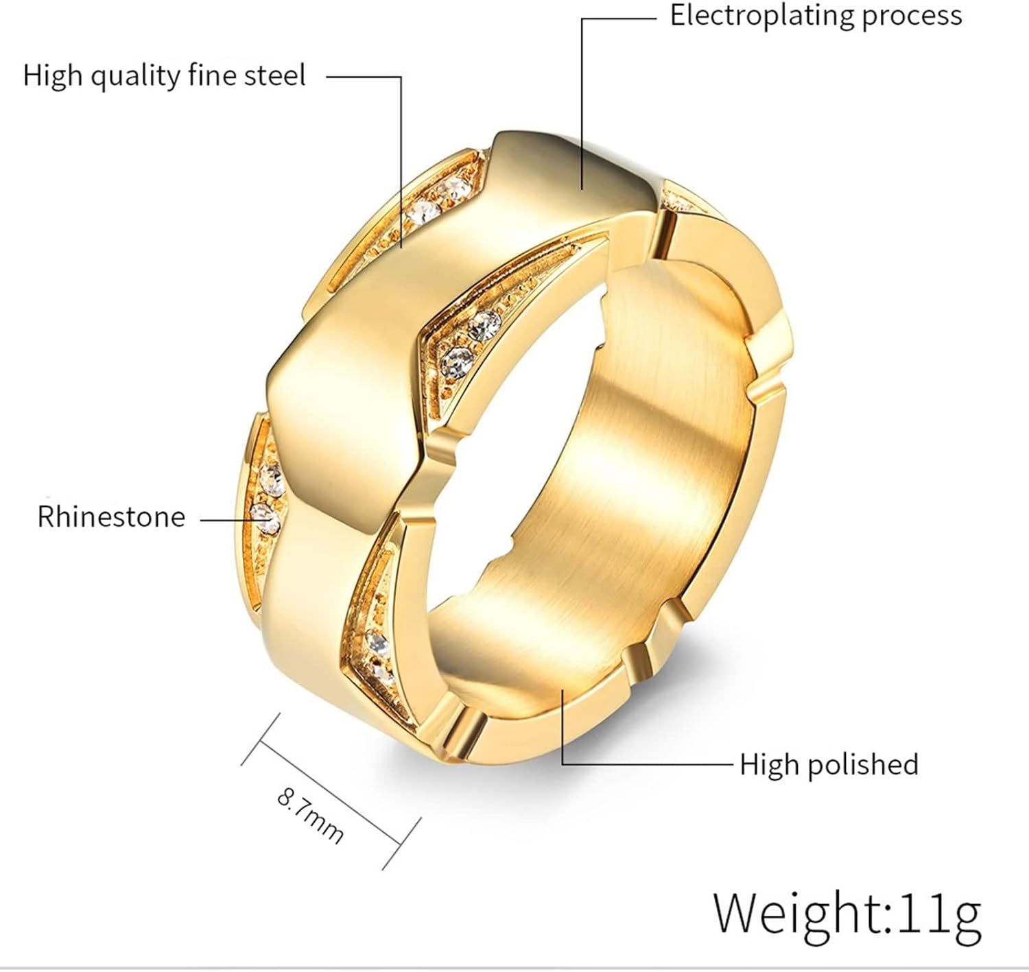 Stainless Steel Wedding Bands Women,Rings Engraved Women Hoop Cubic Zirconia Ring Women Silver