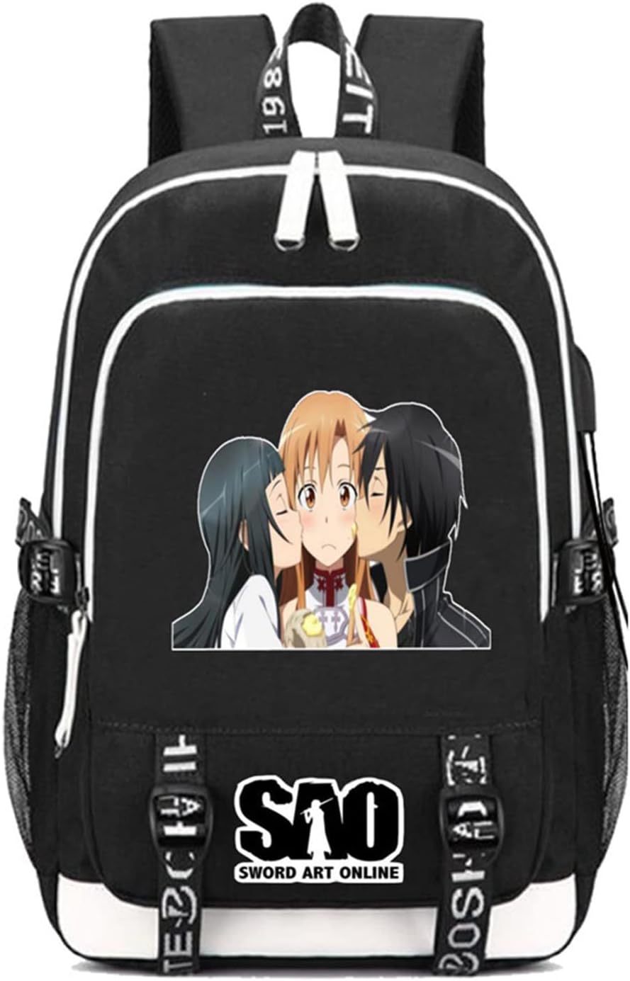 ISaikoy Anime Sword Art Online Backpack Shoulder Bag Bookbag Student Satchel School Bag Daypack 10