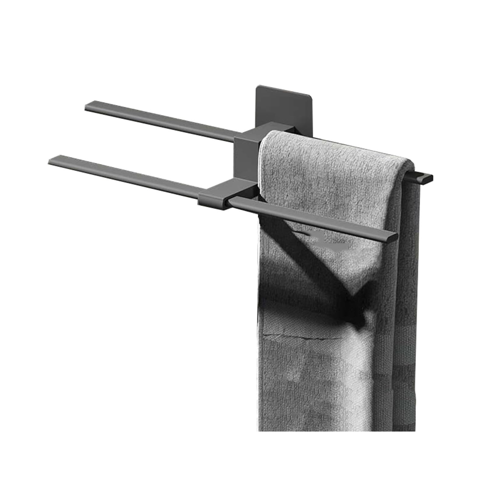 Polished Finish Wall Mounted Towel Rack,Over Toilet Towel Bar,No Drilling Required Installation,for Livingroom Balcony Laundry Room(Color 2,Double bar)