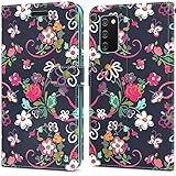 CoverON Wallet Pouch Designed for Samsung Galaxy A02s Leather Case, RFID Blocking Flip Folio Stand Phone Cover - Floral Design