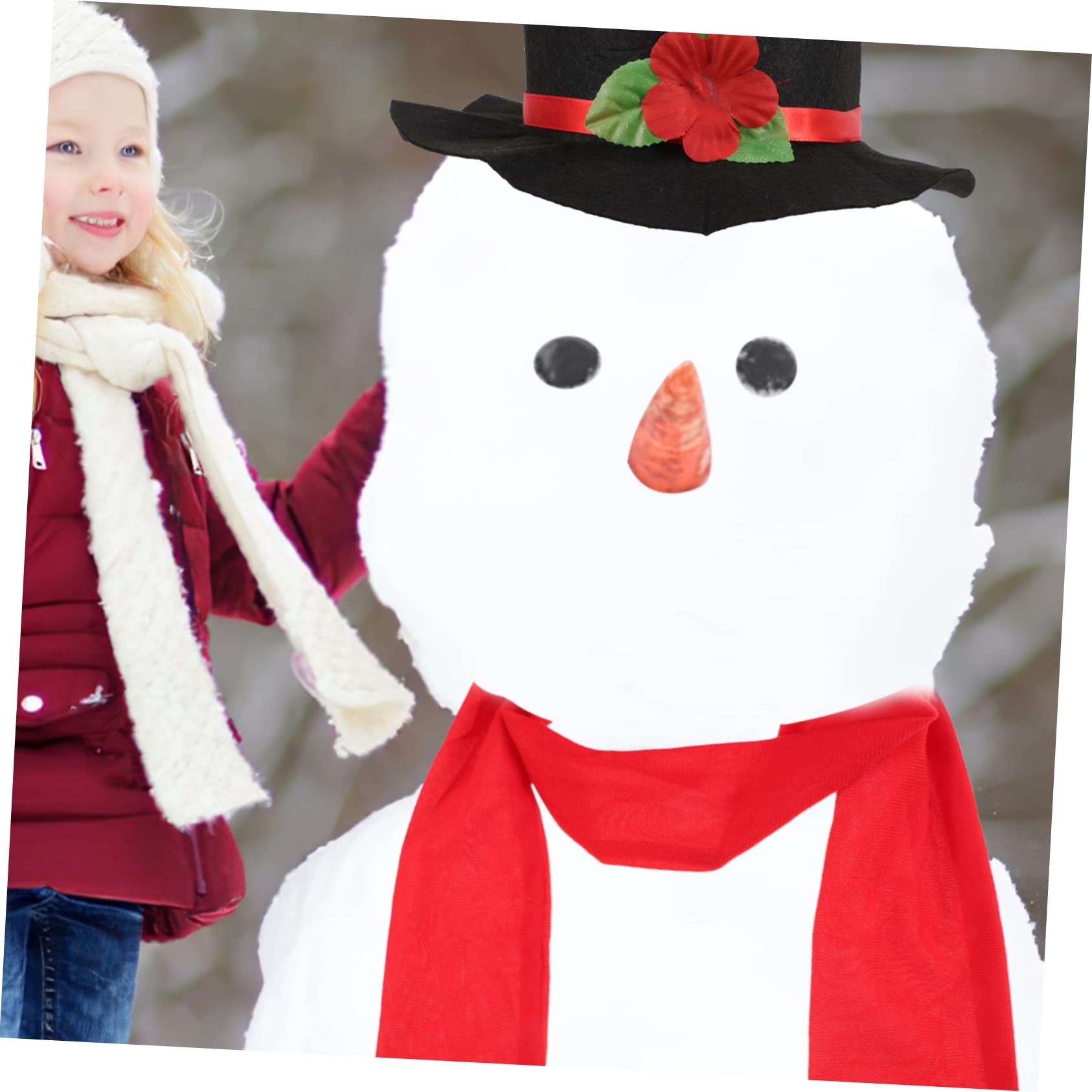 TOPBATHY 3 Sätze Schneemann verkleiden Sich Snowman Decoration Weihnachtsdekoration für draußen weihnachtsschneemann Nase selber Machen Schneemann-Karottennasen Schneemann-Ankleidestütze
