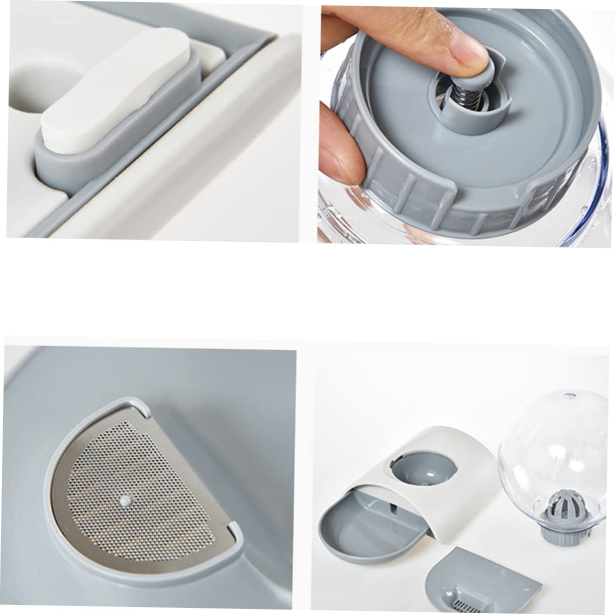 Hemobllo 1pezzo Dispenser Acqua Automatico Per Cani e Gatti Realizzato in Abs e Acrilico a Sifone Per Facile Scarico Capacità Smontabile e Facile Da Pulire Per Casa e Esterni
