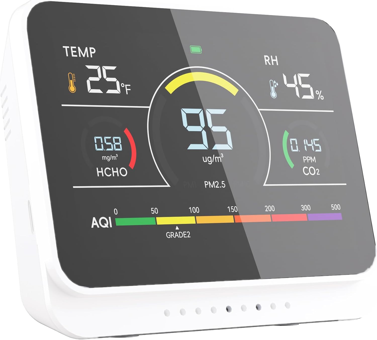 Air Quality Onitor, 8 In 1 Indoor Air Quality Eters, Foraldehyde - View #5