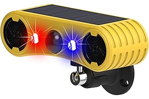 HULPPRE Solar Outdoor Motion Sensor Alarm with 13 Sounds, Including Dog Barking and Gunshot