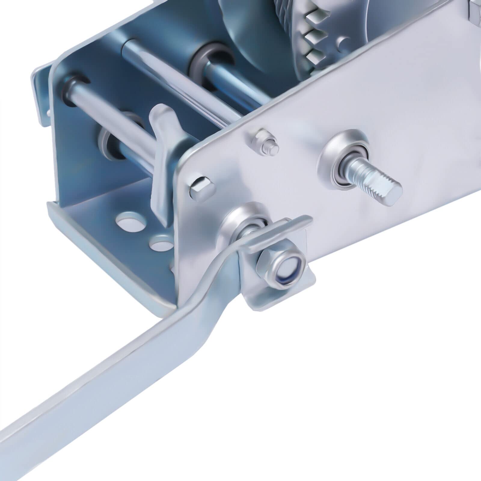 Cabrestante manual para barco, 1588 kg/3500 kg, con 10 metros de cuerda de alambre y gancho para coches, remolques, caravanas