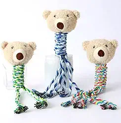 Brinquedo de Pelúcia para Cachorro com Apito Ursinho Com Corda