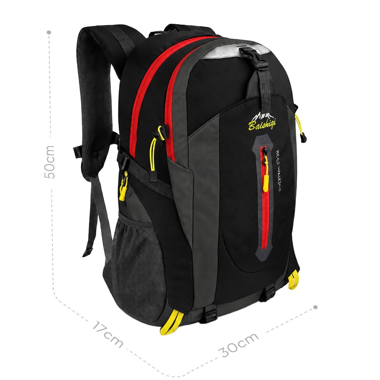 OcioDual Plecak turystyczny 30L Czarny Lekki wodoodporny plecak podróżny Składany plecak survivalowy Damski plecak kempingowy Męskie plecaki trekkingowe górskie Nordic Walking Sport