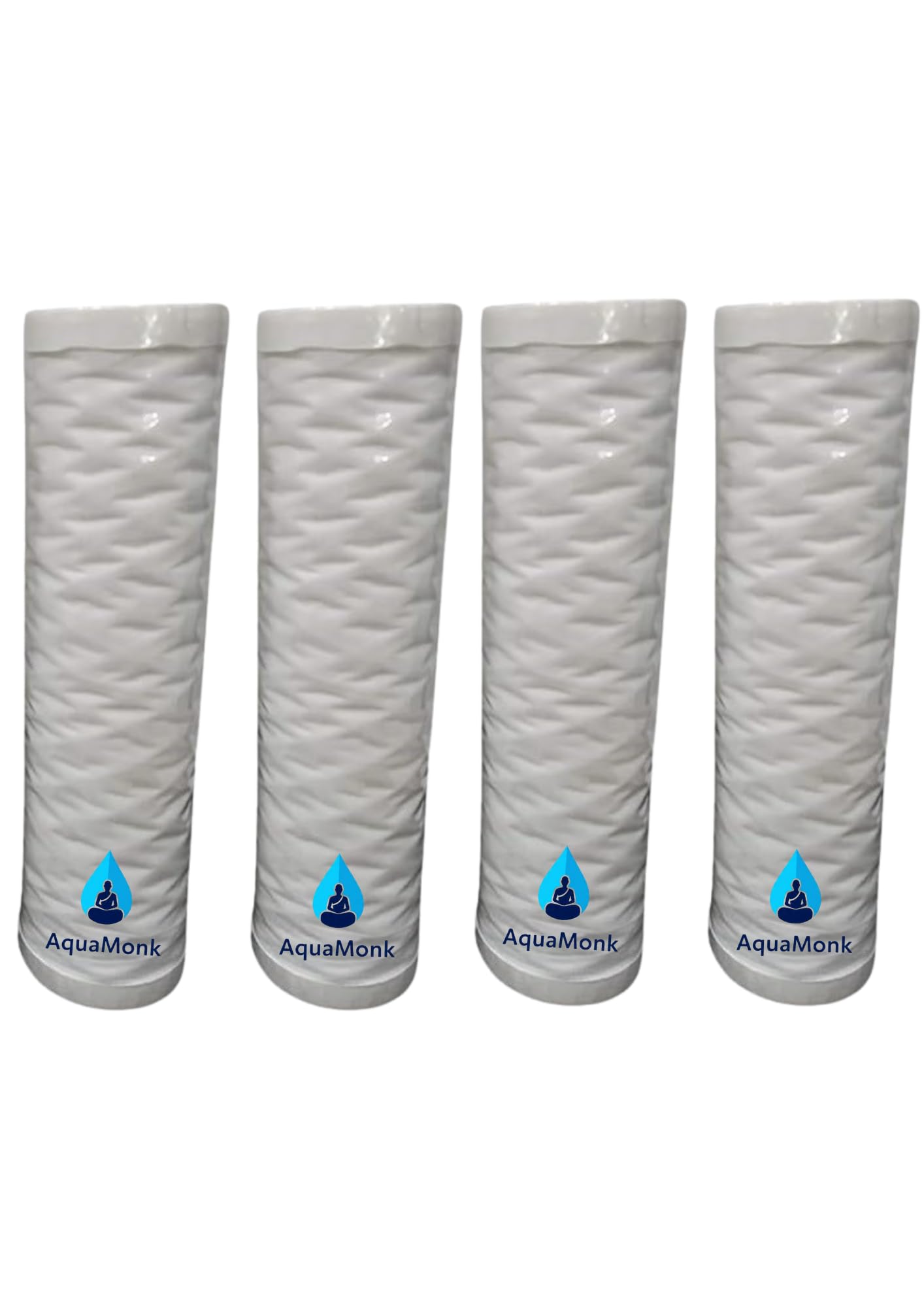 10'' Pre-Filter Cartridge Suitable for Kent POWP-Sediment Filter 10'' Thread WCAP | Made for All Kent RO, UV Water Purifiers | Spun Filter PP Candle Solid Filter Cartridge (Pack of 4)