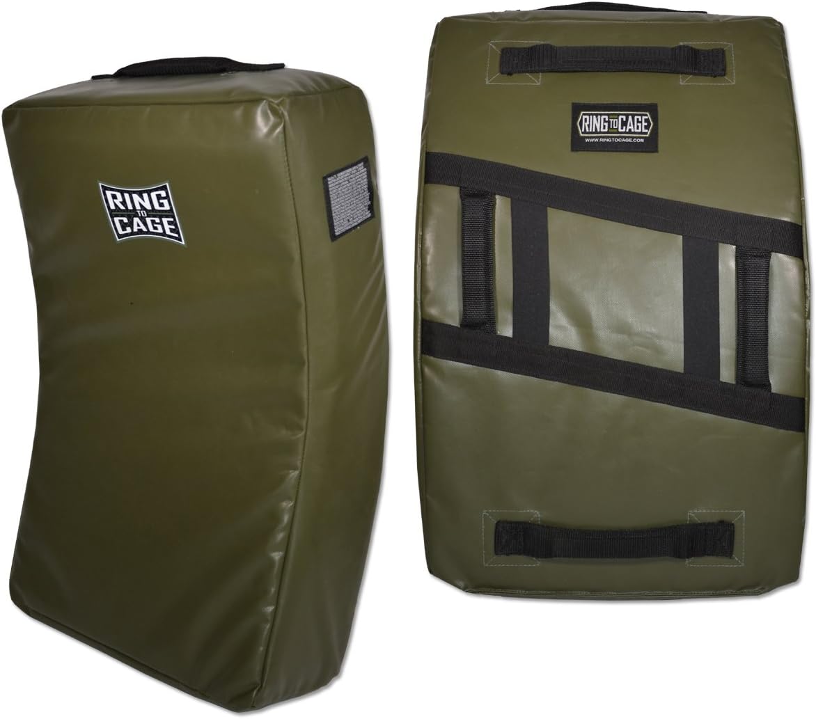 Ring to Cage Marine Green Curved Body Shield for Muay Thai, MMA, Kickboxing, Martial Arts, Krav MAGA