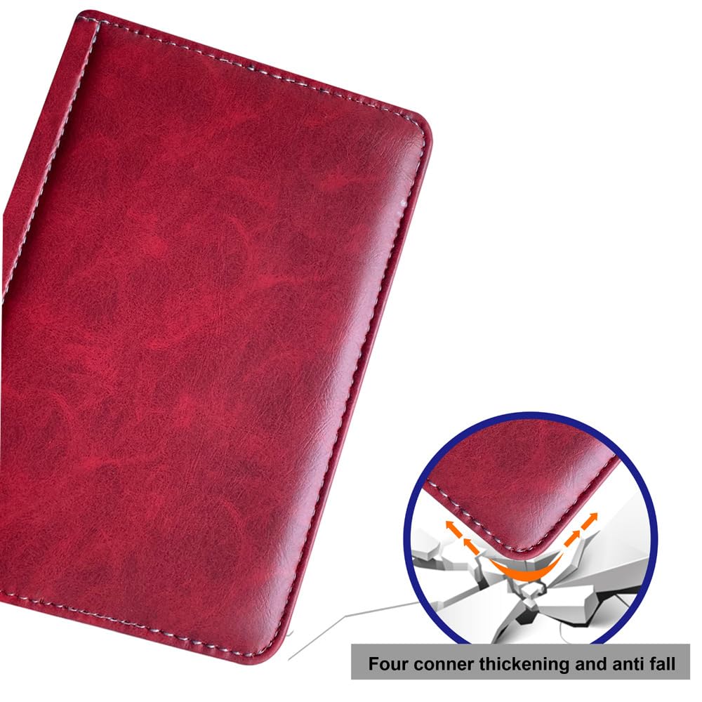 Hoesje voor Sony PRS-T1 & T2 6 e-Reader PU lederen hoes - Premium Classic Light Luxe Smart E-book Beschermhoes met Auto Sleep/Wake voor Sony PRS-T2 Cover (wijnrood