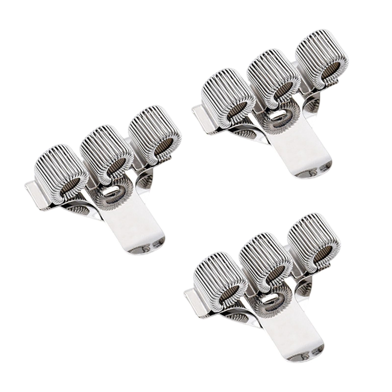 XuQiZZpp 3Pieces Triple Hole Pen Holder with Pocket Clip Adjustable Spring Rings Metal Pencil Holder for Doctor Nurse Uniform